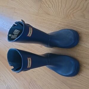 Blue hunter rain boots sz 10 kids